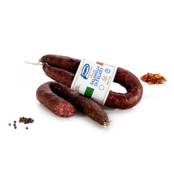 SALAMELLA AQUILANA DI FEGATO PICCANTE 450g - PEPPONE